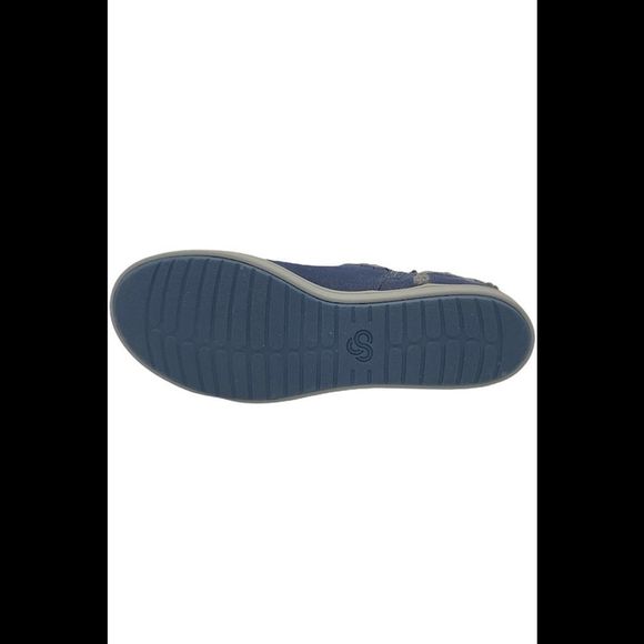 CLOUDSTEPPERS by Clarks Faux Fur Ankle Boots Step Glow Rose Navy - Medium - Picture 4 of 5